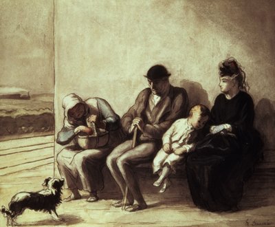 Wayside Railway Station by Honoré Daumier